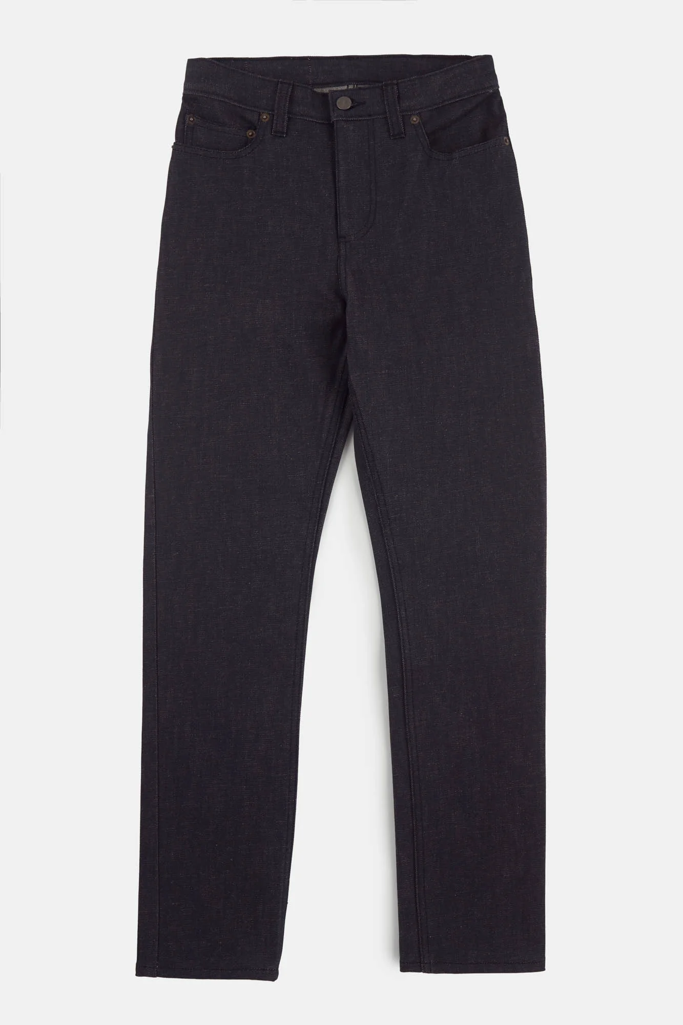 Women's Straight Leg High Rise Denim Jeans - Black - Image 5