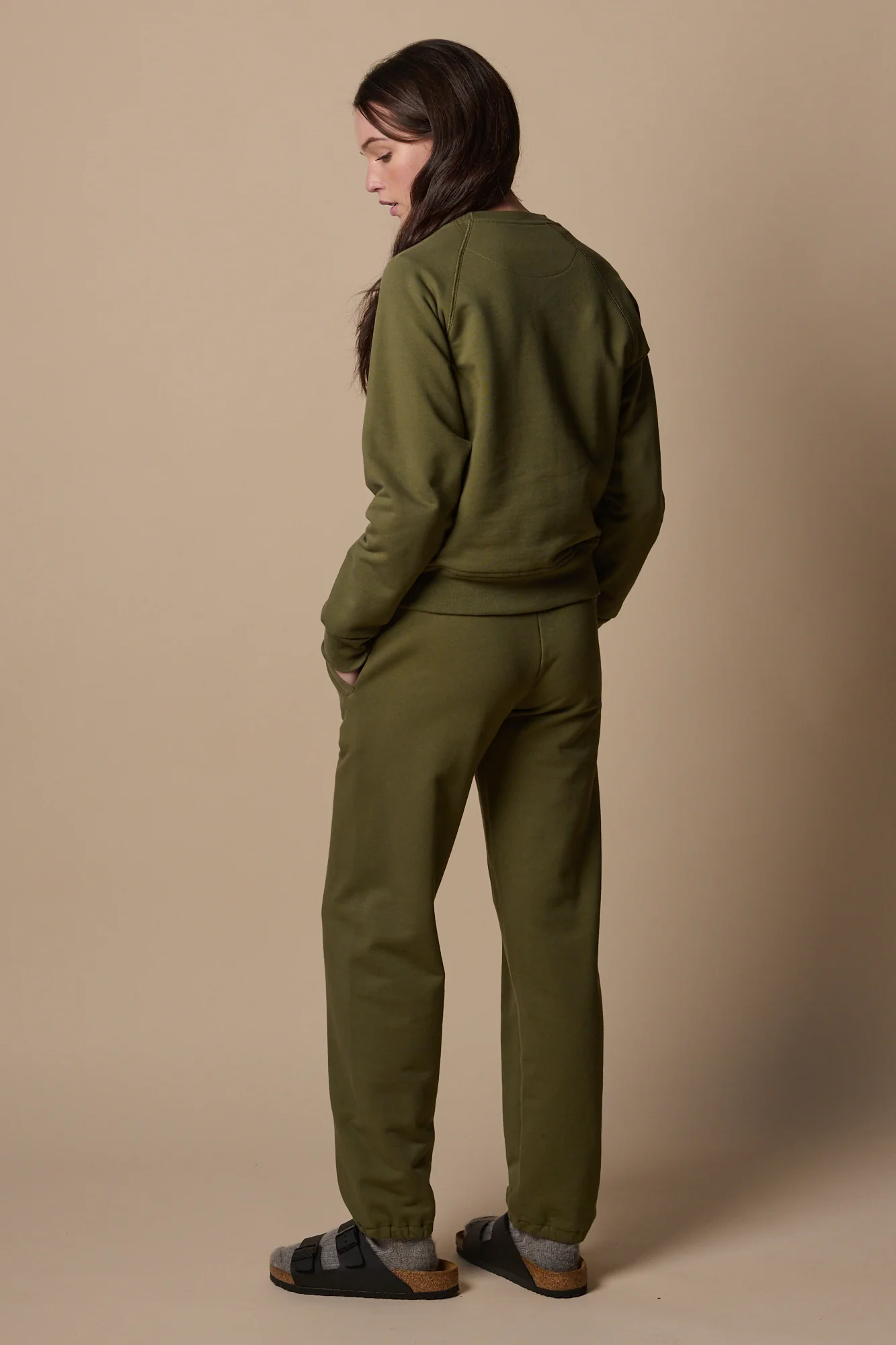 Women's Sweatpants - Olive - Image 2