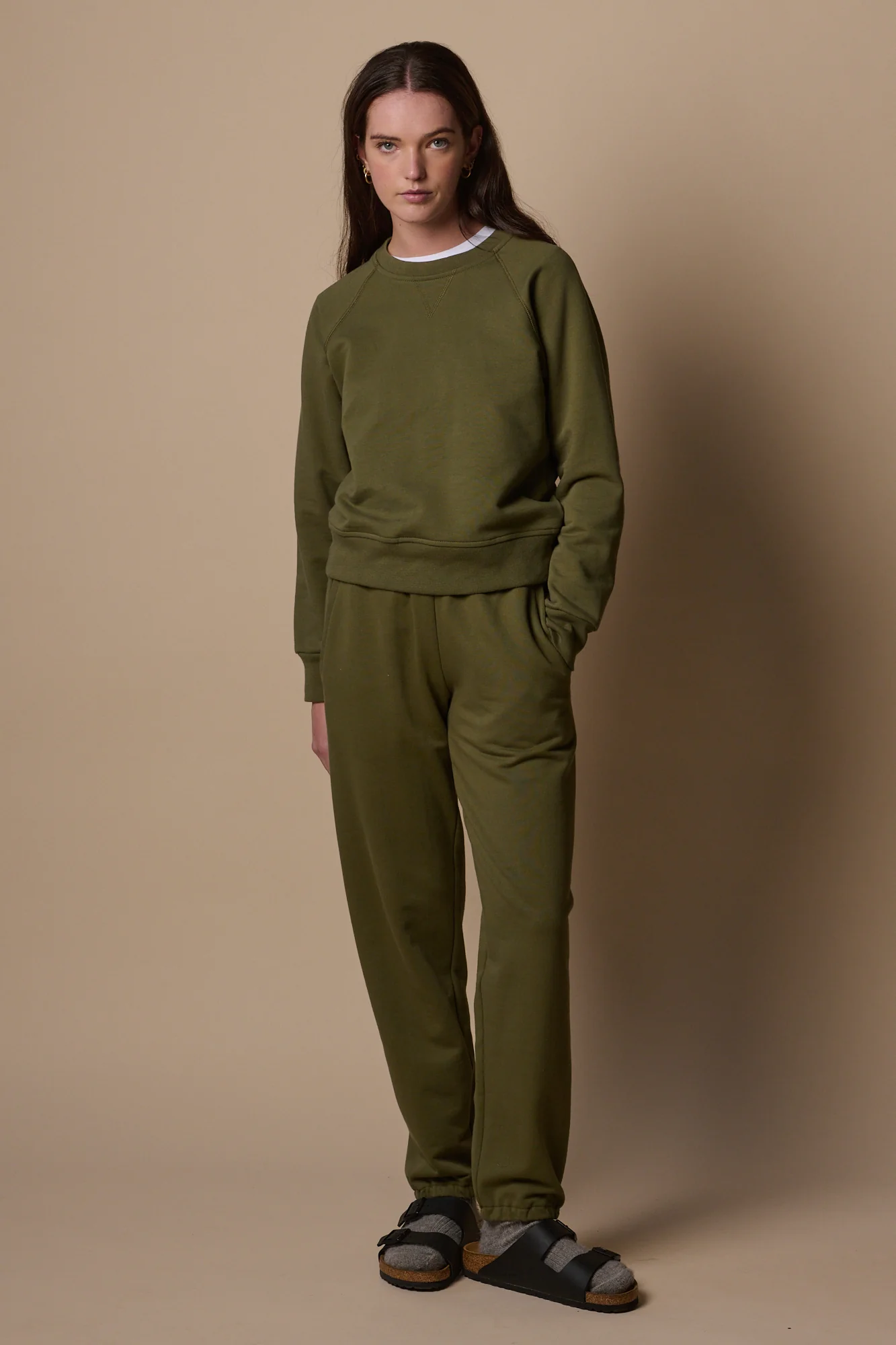 Women's Sweatpants - Olive - Image 4