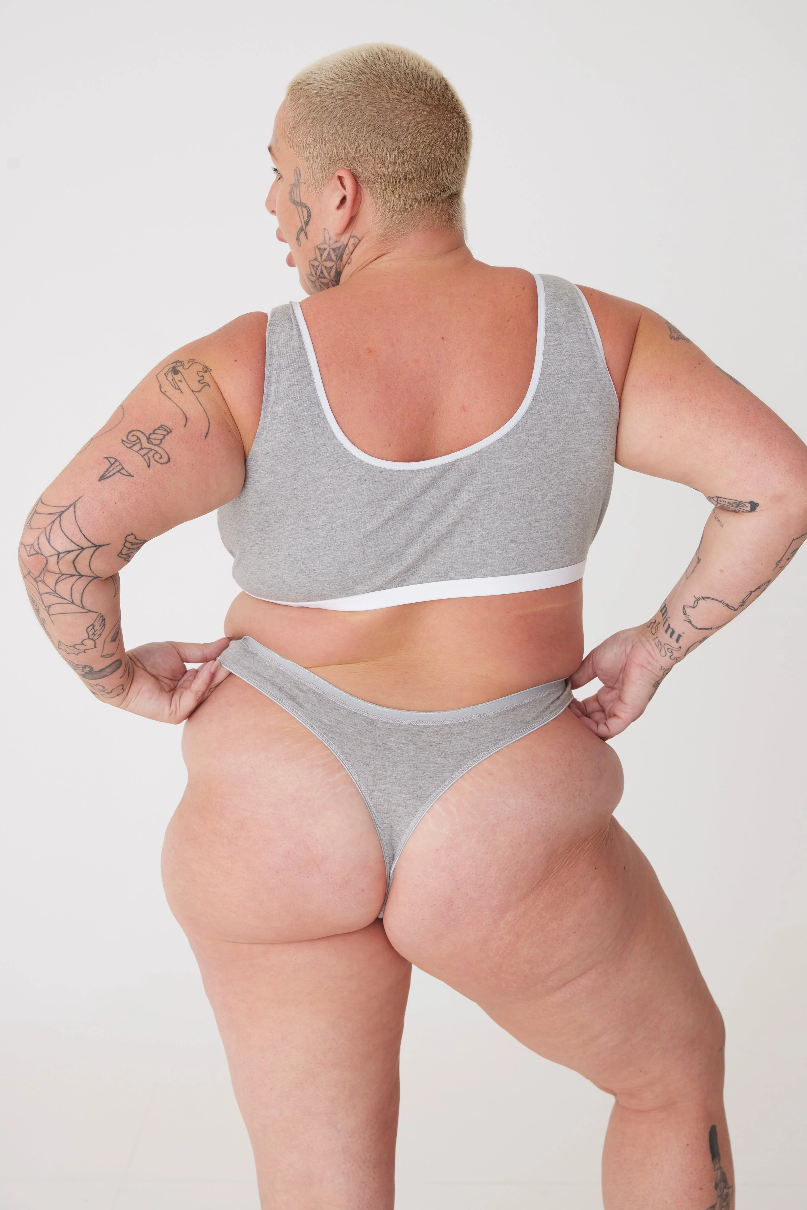 Women's Thongs 2 Pack - Grey Marl - Image 2