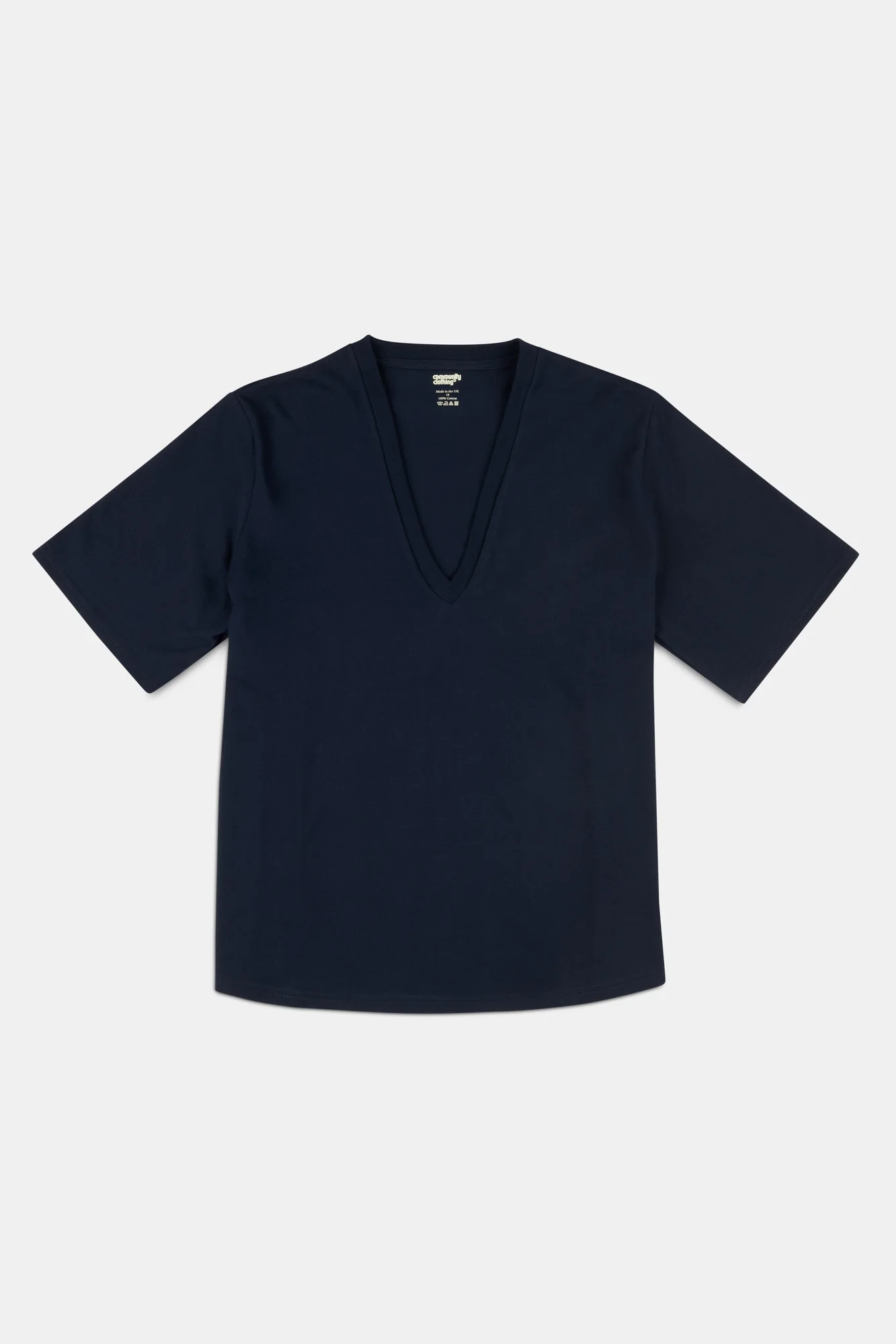 Women's Short Sleeve V-Neck T Shirt - Navy - Image 5