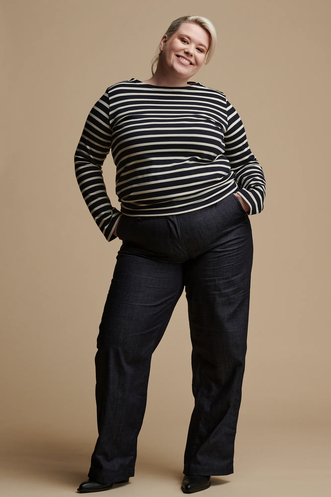 Women's Work Trousers - Indigo Denim - Image 3