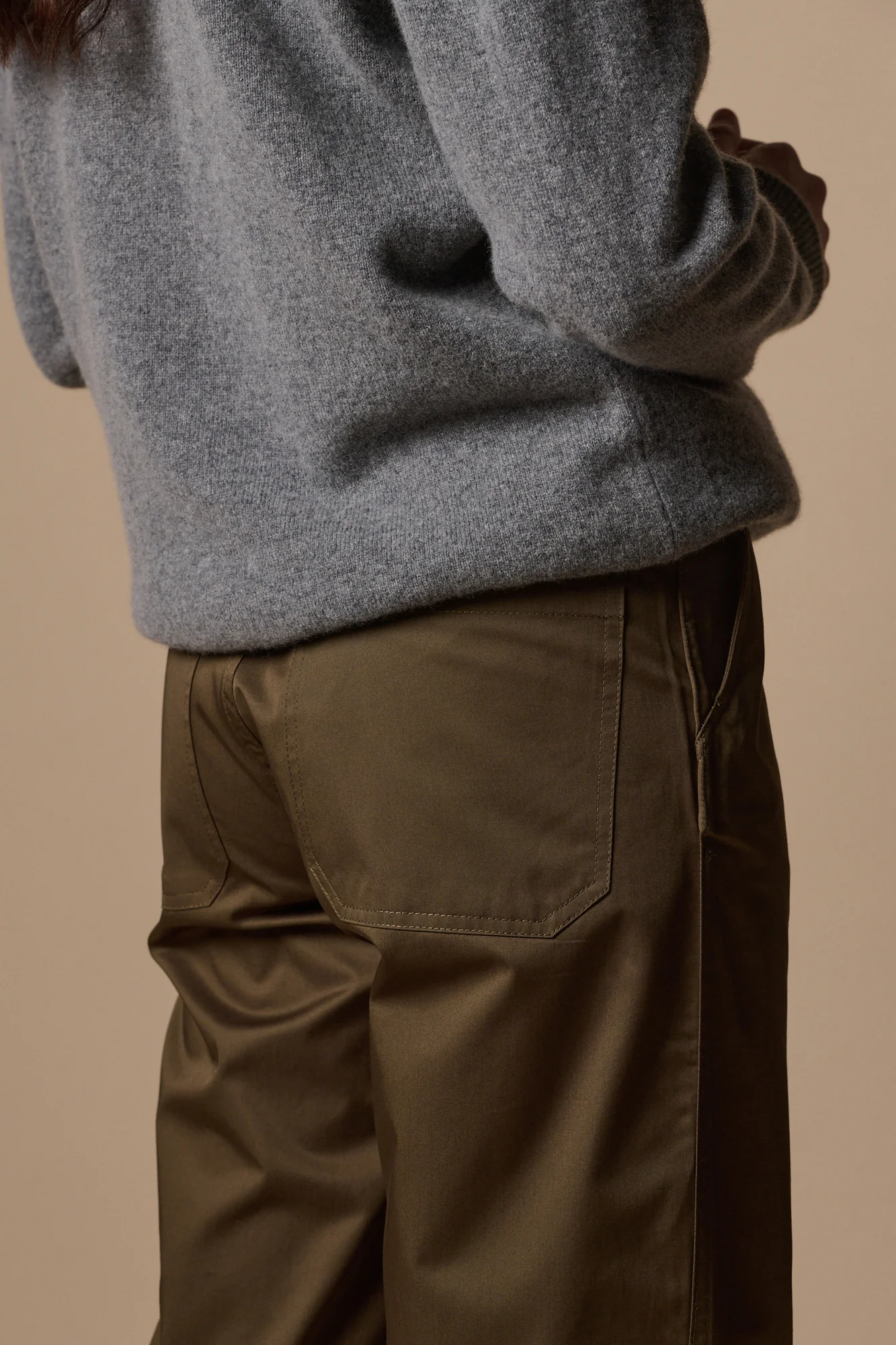 Women's Work Lightweight Trousers - Olive - Image 3