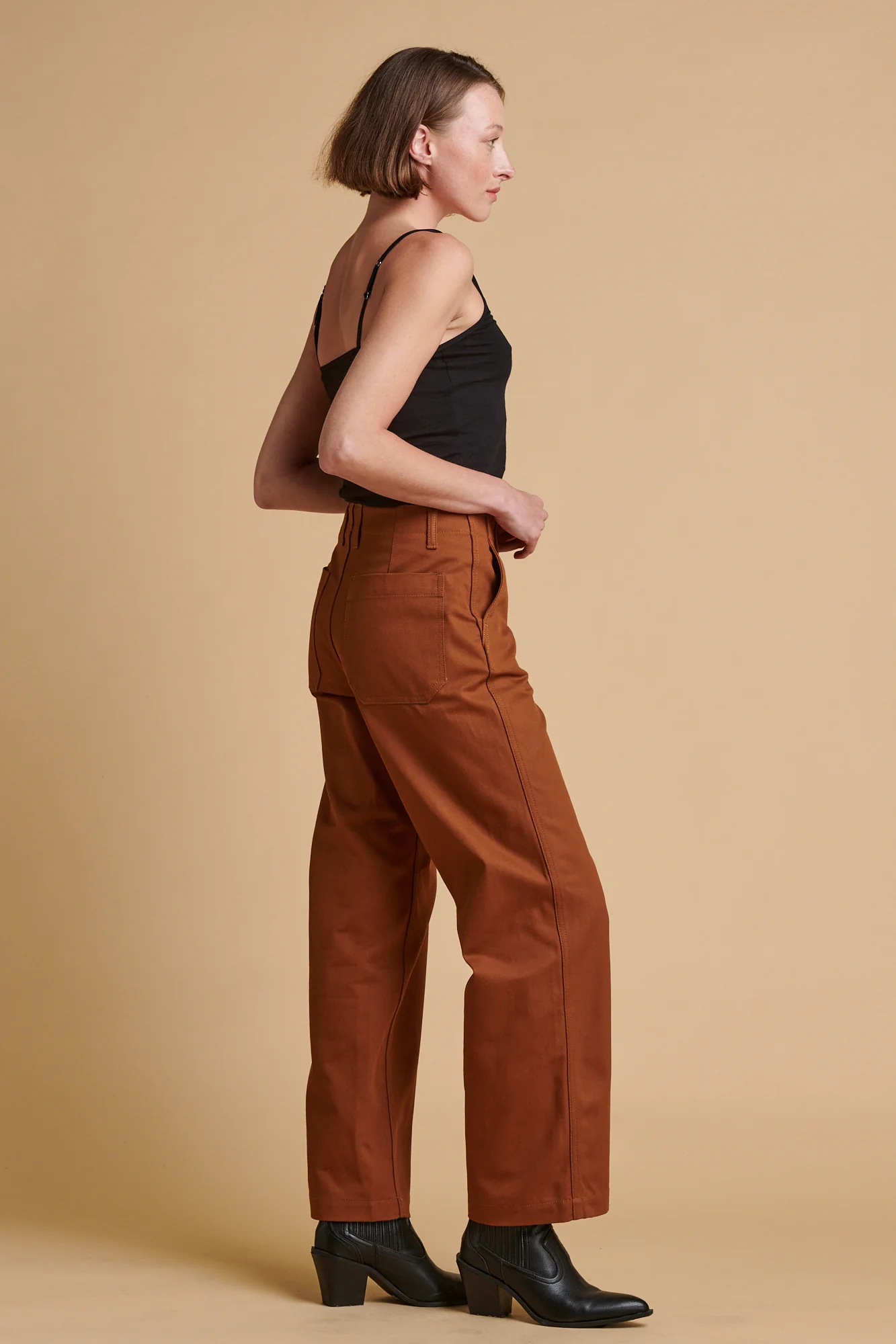 Women's Twill Work Trousers - Tan - Image 2