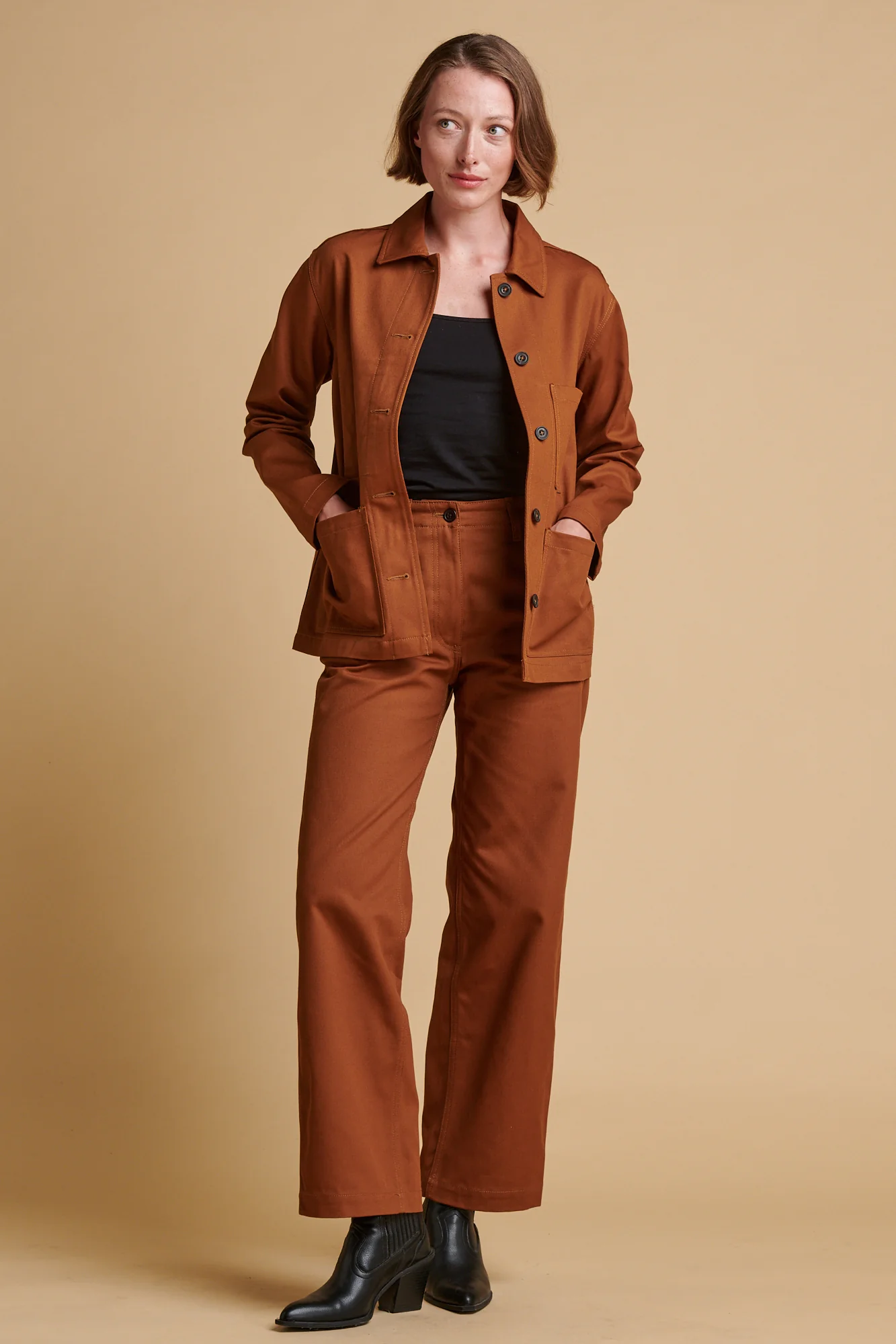 Women's Twill Work Trousers - Tan - Image 4